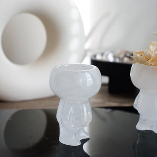 Clear Quartz Small Cuphead carving