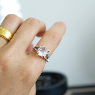Clear Quartz.925 Sterling Silver adjustable Ring