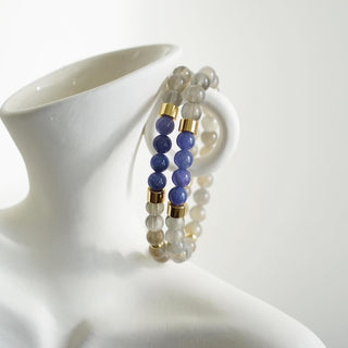 Exclusive Tanzanite & Gray Moonstone custom Bracelet design