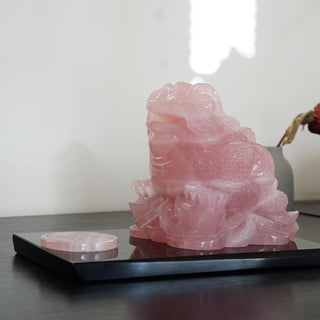 Large Rose Quartz Money Toad 6lbs 16 oz.