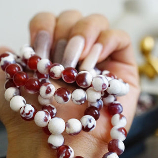 Red Orca Agate bead Bracelet