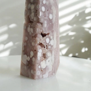 Pink Amethyst Tower with druzy