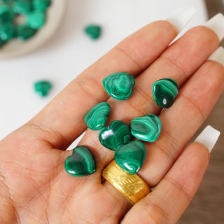 Natural Malachite mini heart