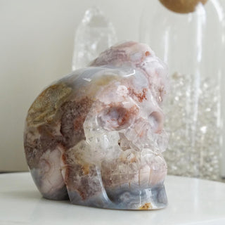 Druzy Pink Amethyst Skull ( 2lbs 9.5 oz. )