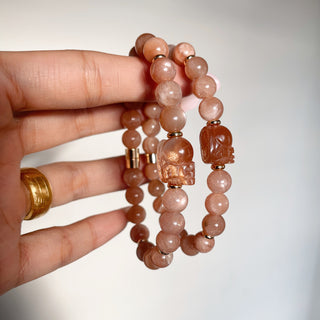 Peach Moonstone Pixiu Bracelet