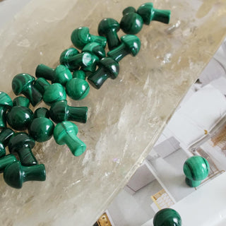 High Quality Natural Malachite mini mushroom