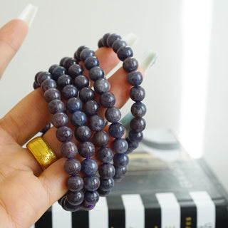 Iolite Sunstone Beads Bracelet