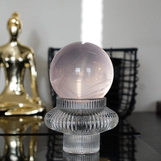 High quality Cotton candy Pink Star Rose Quartz sphere