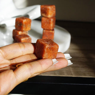 Orange Sunstone small Cube