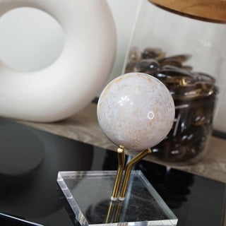 Druzy Flower Agate sphere