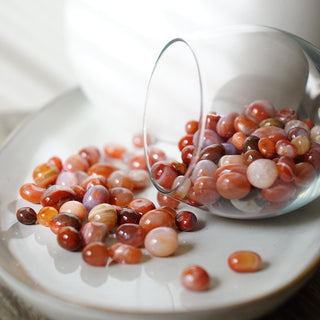 Carnelian round chips ( 100 grams )