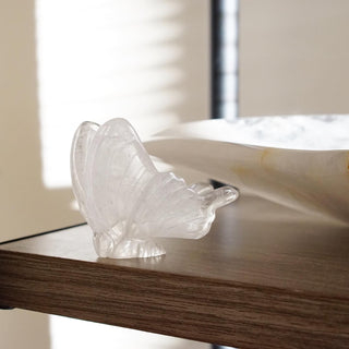 Clear Quartz Butterfly Carving