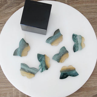 Rare Blue Opal Butterfly carving