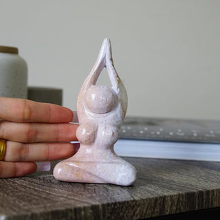 Pastel Ocean Jasper Goddess Carving
