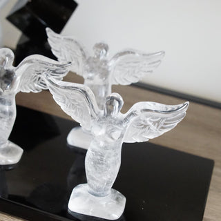 Natural Clear Quartz Goddess with wings carving