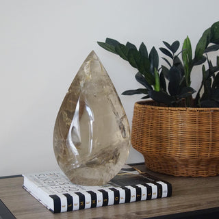 Large Natural Citrine Flame