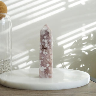 Pink Amethyst Tower with druzy
