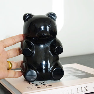 Large Black Obsidian Gummy Bear Carving