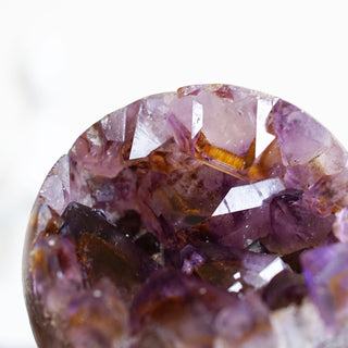 Rare Rutile Amethyst Geode Sphere