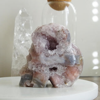 Druzy Pink Amethyst Skull ( 2lbs 9.5 oz. )