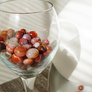 Carnelian round chips ( 100 grams )