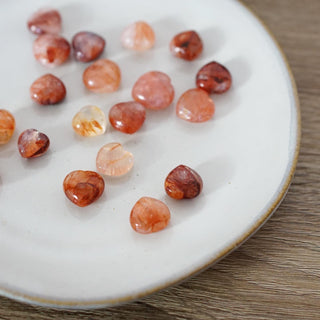 Fire Quartz mini heart