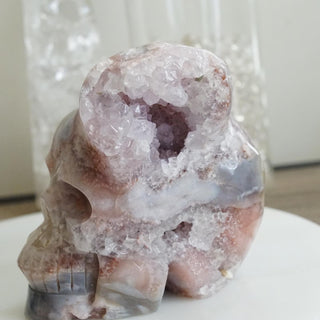Druzy Pink Amethyst Skull ( 2lbs 9.5 oz. )