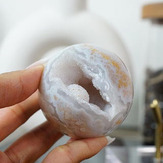 Druzy Flower Agate sphere