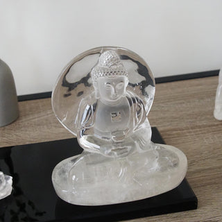 Natural Clear Quartz Guan Yin carving