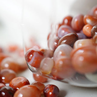 Carnelian round chips ( 100 grams )