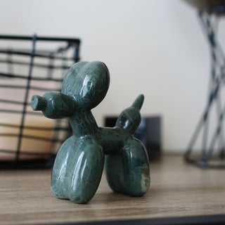 Polychrome Jasper Balloon dog carving