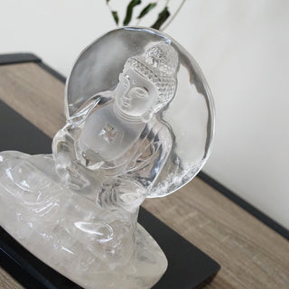 Natural Clear Quartz Guan Yin carving