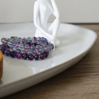 Rainbow Fluorite bead Bracelet