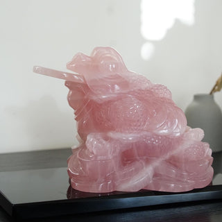 Large Rose Quartz Money Toad 6lbs 16 oz.