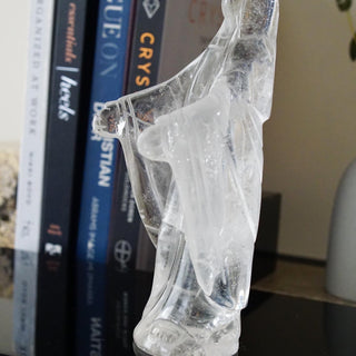 Natural Clear Quartz Virgin Mary carving
