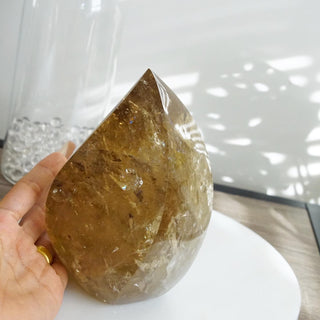 Large Natural Honey Citrine Flame