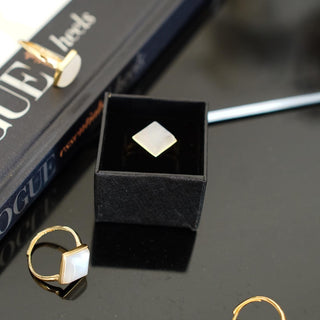 High quality Moonstone Sterling Silver 925 Gold Plated Adjustable Ring