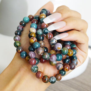 High Quality Colorful Ocean Jasper Beads Bracelet