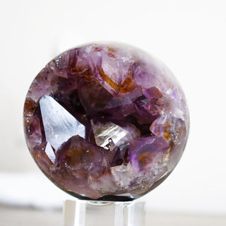 Rare Rutile Amethyst Geode Sphere