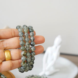 Prehnite bead Bracelet ( 8 mm)