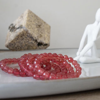 Strawberry Faceted bracelet