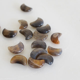High quality Flashy Black Sunstone mini moon