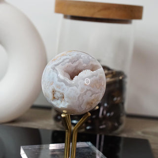Druzy Flower Agate sphere