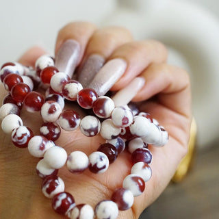 Red Orca Agate bead Bracelet