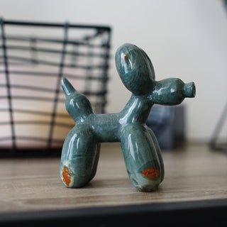 Polychrome Jasper Balloon dog carving