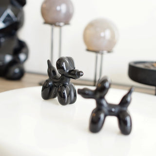 Mini Black Obsidian Balloon Dog carving