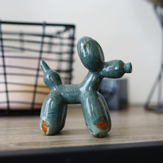 Polychrome Jasper Balloon dog carving
