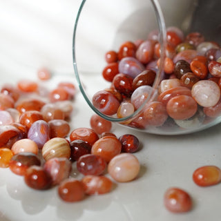 Carnelian round chips ( 100 grams )