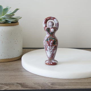 Redish Ocean Jasper Goddess Carving