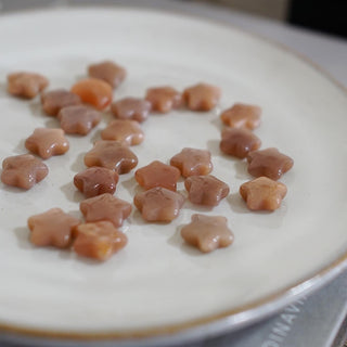 High quality Peach Moonstone in Sunstone mini star